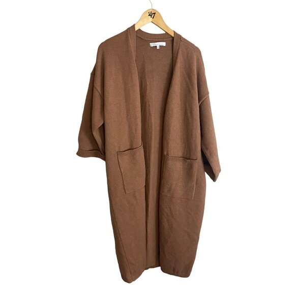 Lovers + Friends Women's Half Sleeve Open Front Long Cardigan - Small - Picture 3 of 14